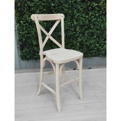 Silla alta de madera crossback