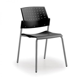 Silla Areta Negro con Estructura Negra o Gris