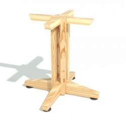 Base pedestal palmitas de madera