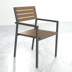 Silla Piaceri para exterior apilable