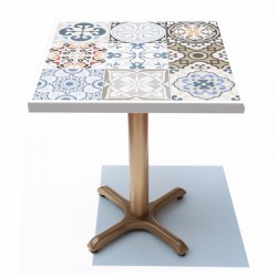 Cubierta 60x60 con ceramica tipo talavera