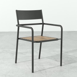 Silla Gusto para exterior apilable