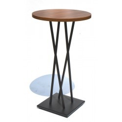 Mesa Alta XX con cubierta redonda 60 cm