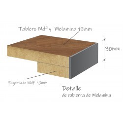 Cubierta Melamina 60x120 cm