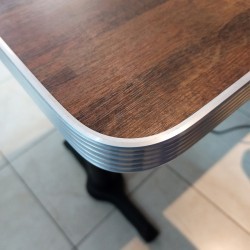 Cubierta 90x90 cm con canto de aluminio y...