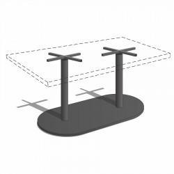 Base pedestal Jumbo con doble poste