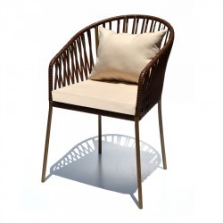 Silla Bernal tejida vinil con asiento tapiz