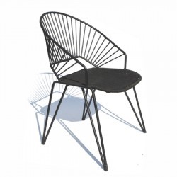 Silla Mitla  estructura metal asiento tejido