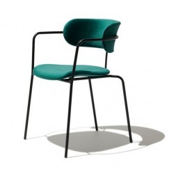 Silla de metal Spot con tapiz