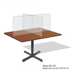 Mesa 90x120 cm para comedor industrial con...