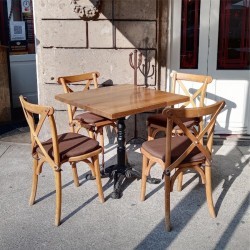 Paquete Crossback y Mesa cubierta madera...