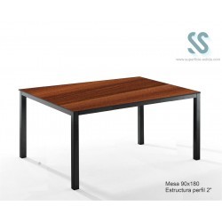 Mesa 90x180 cm para comedor industrial