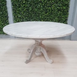 Mesa tablon redondo de madera 150 cm diámetro