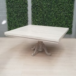 Mesa tablon cuadrado de madera 150x150 cm