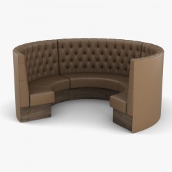 Booth circular para restaurante